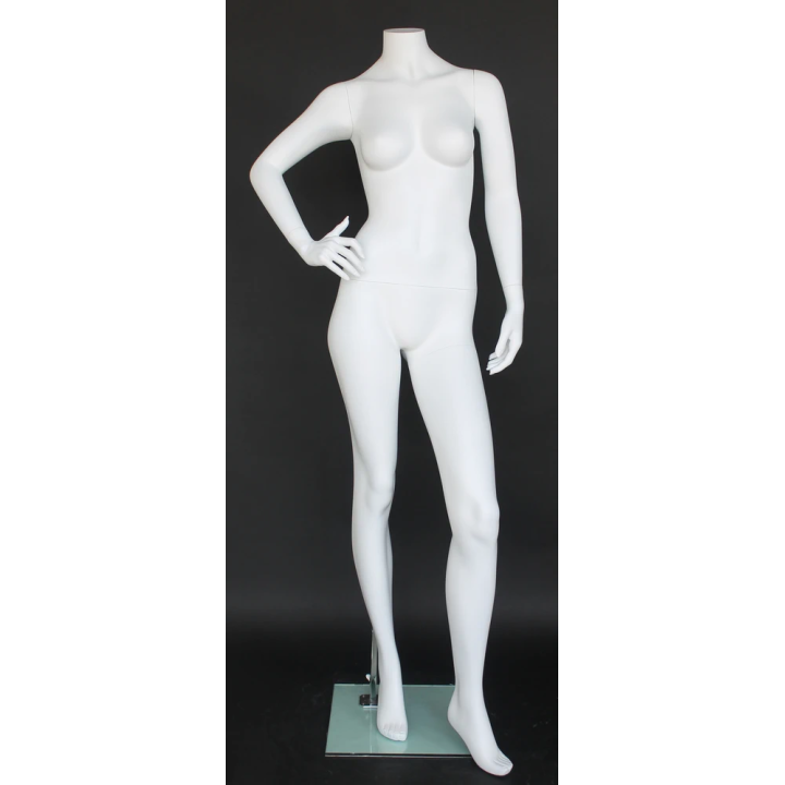 STW110-WT - New Matte White Headless Full Body Female Mannequin