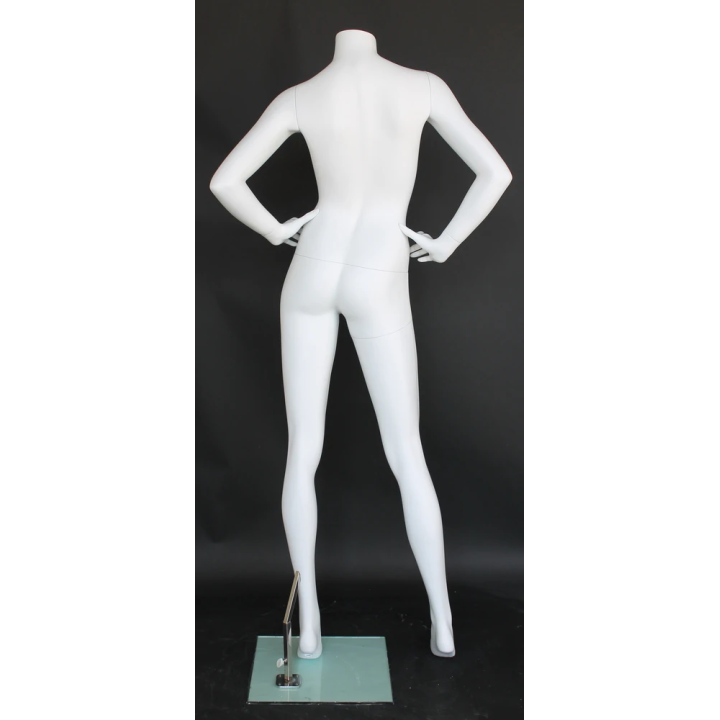 STW112-WT - Matte White Headless Female Mannequin Hands on Hip