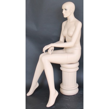 LUXE Sitting Female Mannequin Egg head Matte White -SFW98E-WT