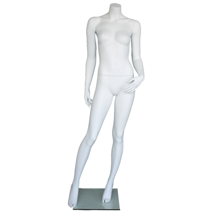STW121-WT - Matte White Headless Full Body Female Mannequin